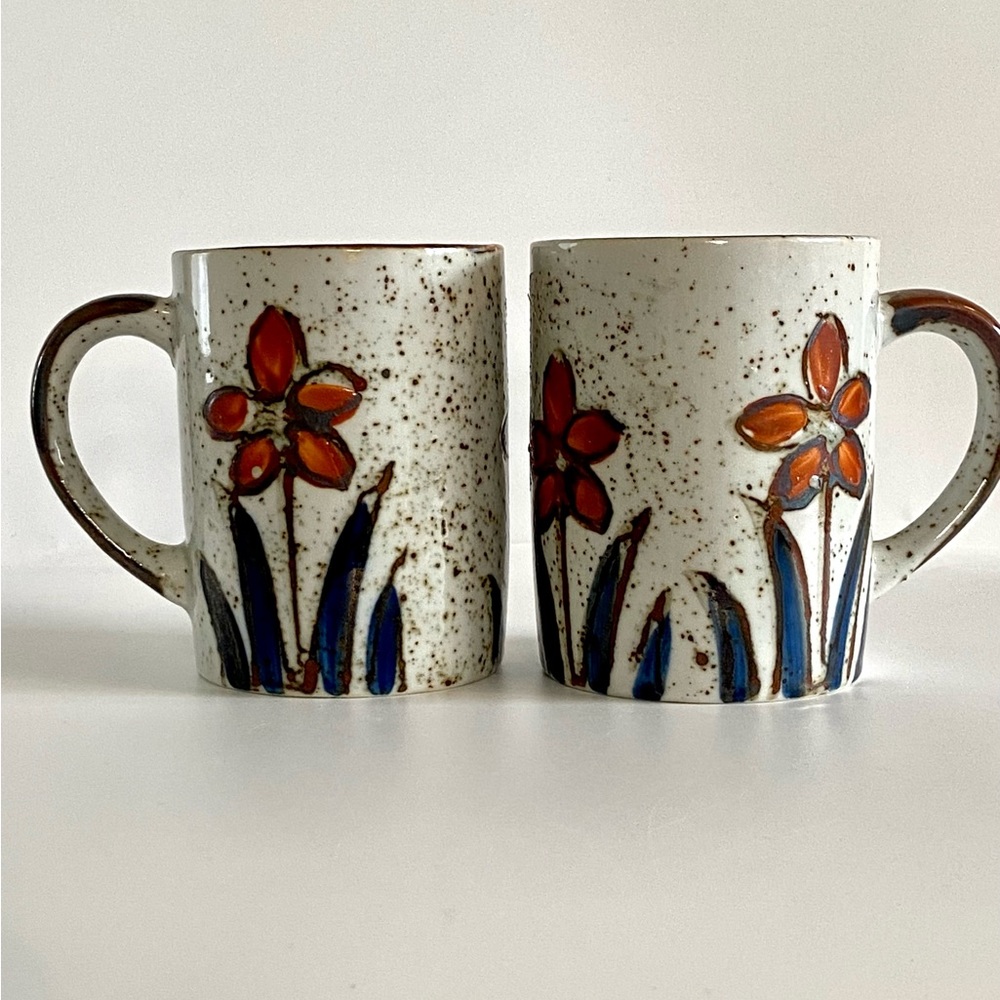Mid Century Speckled Mugs